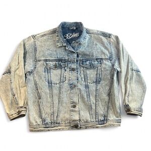 Vintage Seattle Blues Acid wash 100% cotton denim jacket